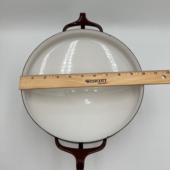 Dansk Købenstyle Vintage France Enamel Paella Pan BROWN 10 inches - Picture 4 of 10